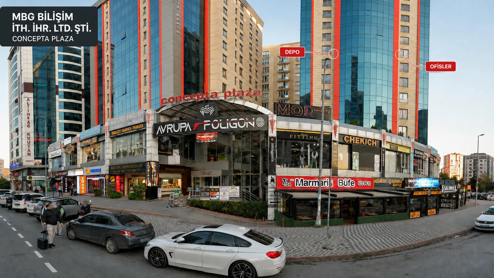 MBG Bilişim ofis ve deposunun bulunduğu Concepta Plaza