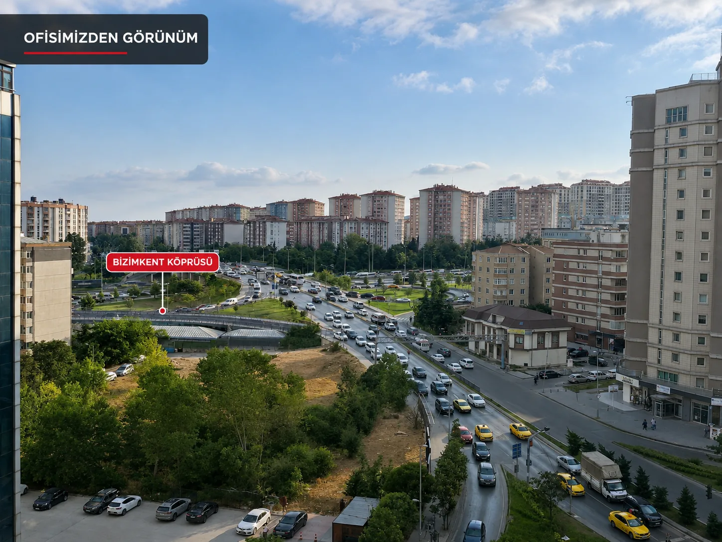 MBG Bilişim ofisinden Bizimkent Köprüsü görünümü